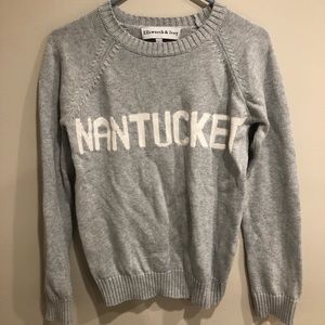 Ellsworth & Ivey Grey Nantucket Sweater Large